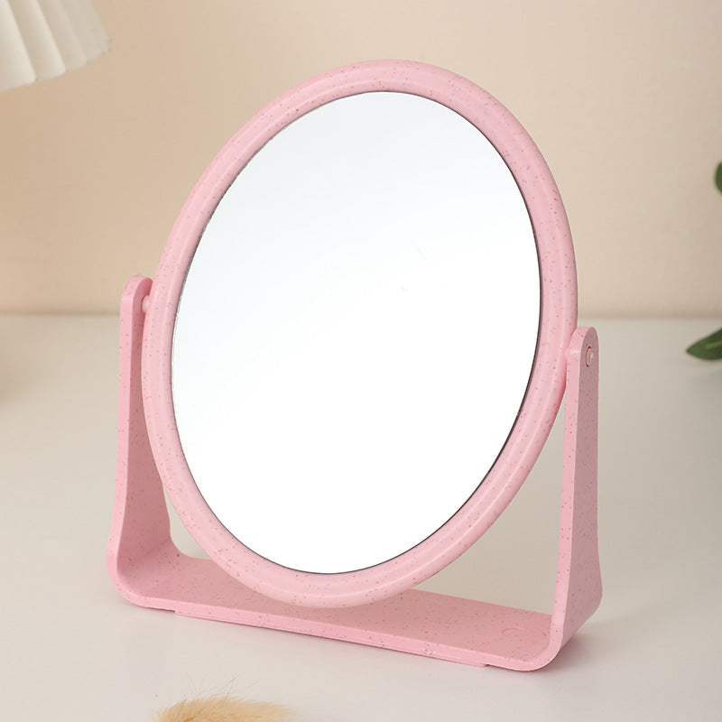 Wholesale double - sided table mirrors. Table - mounted and rotatable. Circular mirror surface. Portable dressing table mirrors, princess - style