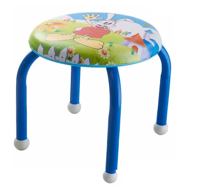 Hot - selling small leather round stools with cute cartoon patterns. Children's squeaky chairs. New - style short stools that can make sounds. Children's soft PU small round stools for household and kindergarten use
