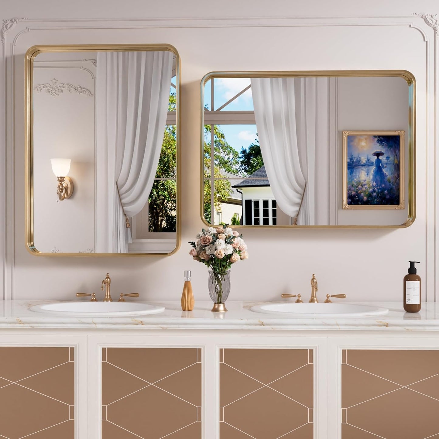 Bathroom mirrors, mirrors for washstands, restroom mirrors, wall - mounted mirrors for toilets and washrooms, makeup mirrors for dressing tables.