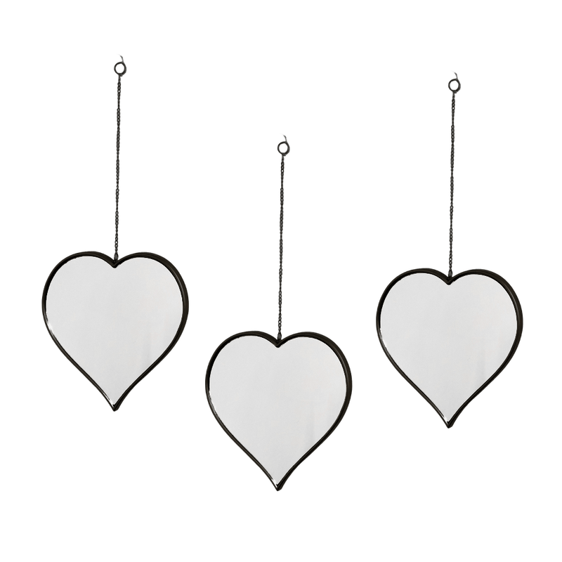 Wholesale Golden Heart - shaped Hanging Mirrors, Ideal for Romantic Decorations