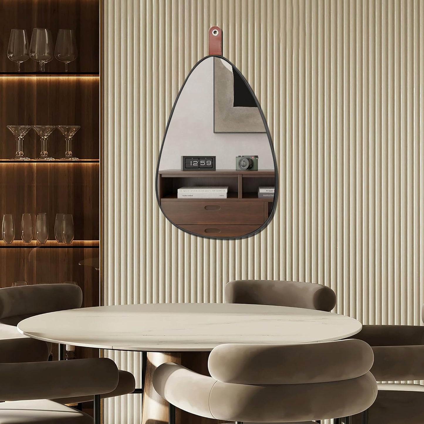 Wholesale Teardrop - shaped Hanging Mirrors, Add Elegant Elements to Decorations