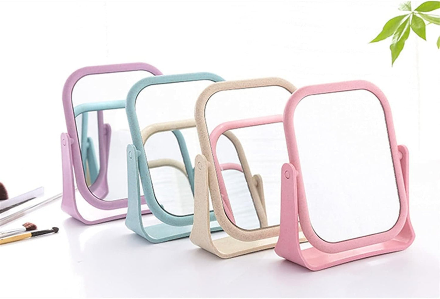 Wholesale double - sided table mirrors. Table - mounted and rotatable. Small mirrors for student makeup. Portable dressing table mirrors, princess - style