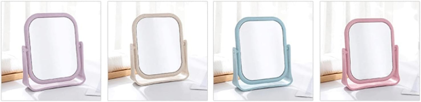 Wholesale double - sided table mirrors. Table - mounted and rotatable. Small mirrors for student makeup. Portable dressing table mirrors, princess - style