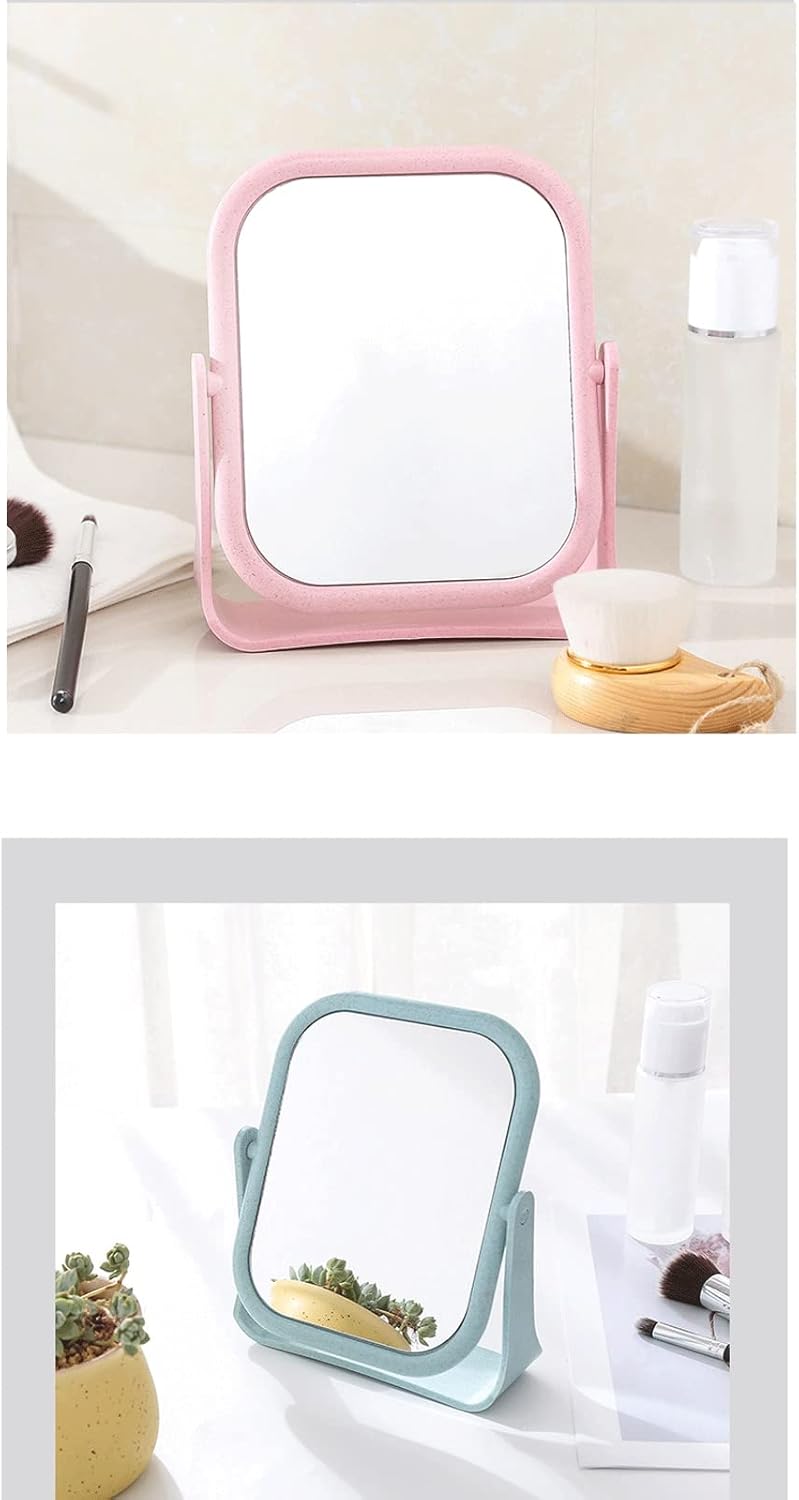 Wholesale double - sided table mirrors. Table - mounted and rotatable. Small mirrors for student makeup. Portable dressing table mirrors, princess - style