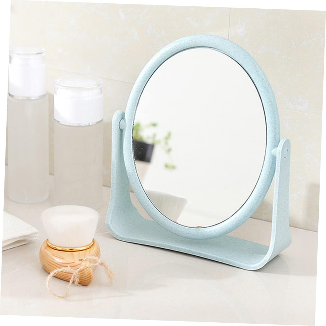 Wholesale double - sided table mirrors. Table - mounted and rotatable. Circular mirror surface. Portable dressing table mirrors, princess - style