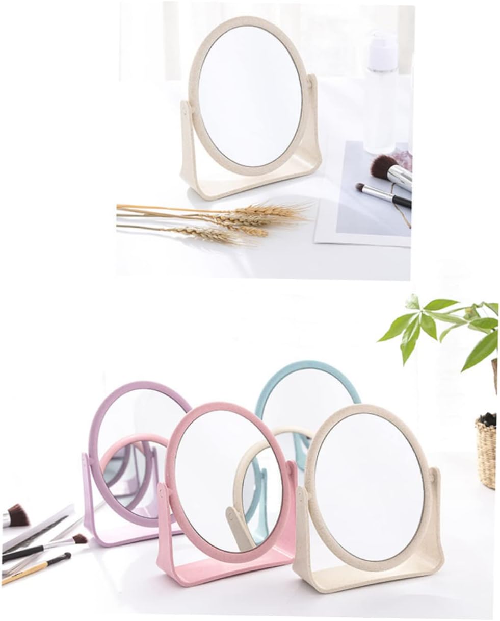 Wholesale double - sided table mirrors. Table - mounted and rotatable. Circular mirror surface. Portable dressing table mirrors, princess - style