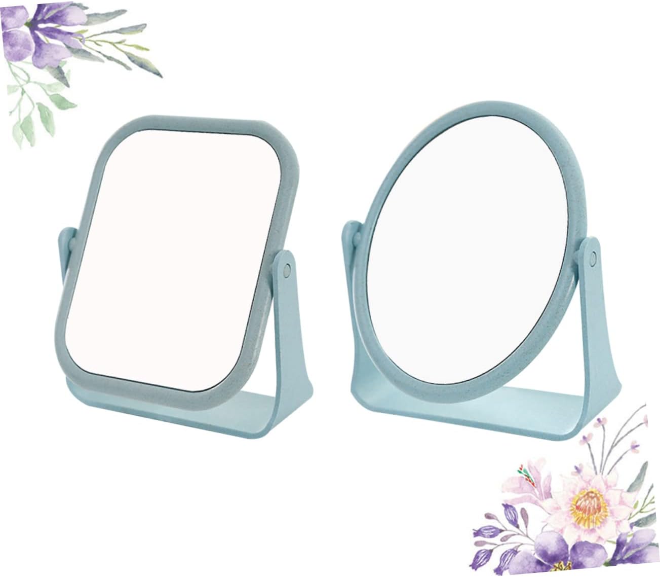 Wholesale double - sided table mirrors. Table - mounted and rotatable. Circular mirror surface. Portable dressing table mirrors, princess - style