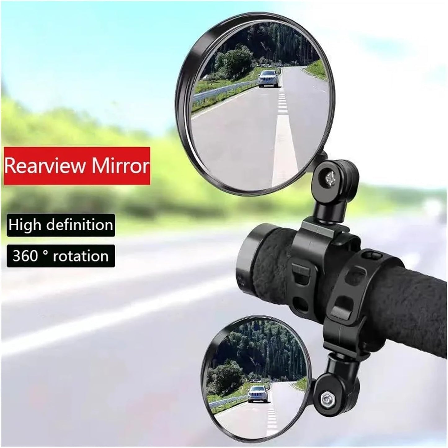Bicycle rear - view mirrors, single - bike reflectors, mountain - bike rear - view mirrors, foldable auxiliary rear - view mirrors for electric bikes and motorcycles, cycling equipment