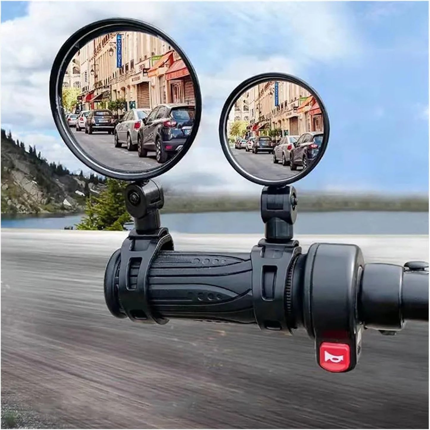 Bicycle rear - view mirrors, single - bike reflectors, mountain - bike rear - view mirrors, foldable auxiliary rear - view mirrors for electric bikes and motorcycles, cycling equipment