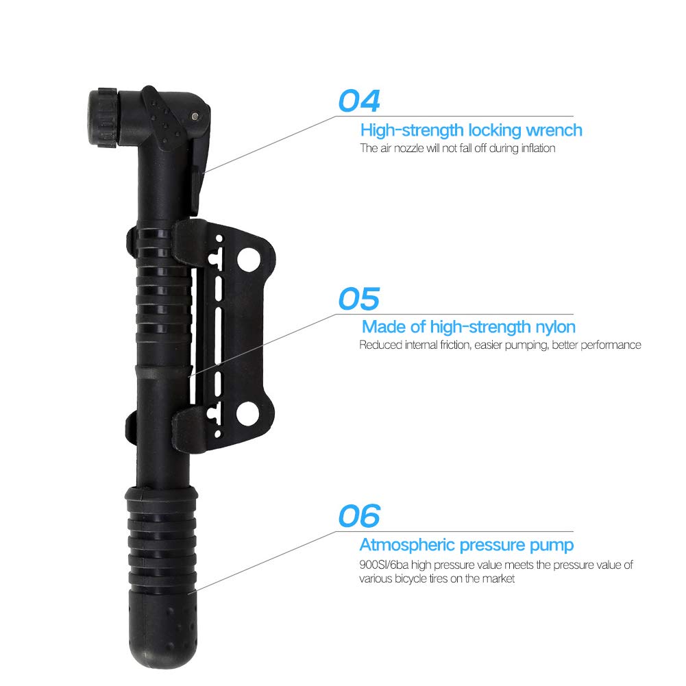 Wholesale mini - portable high - pressure mountain bike and bicycle pumps, household pumps for basketballs, swimming rings, and balloons