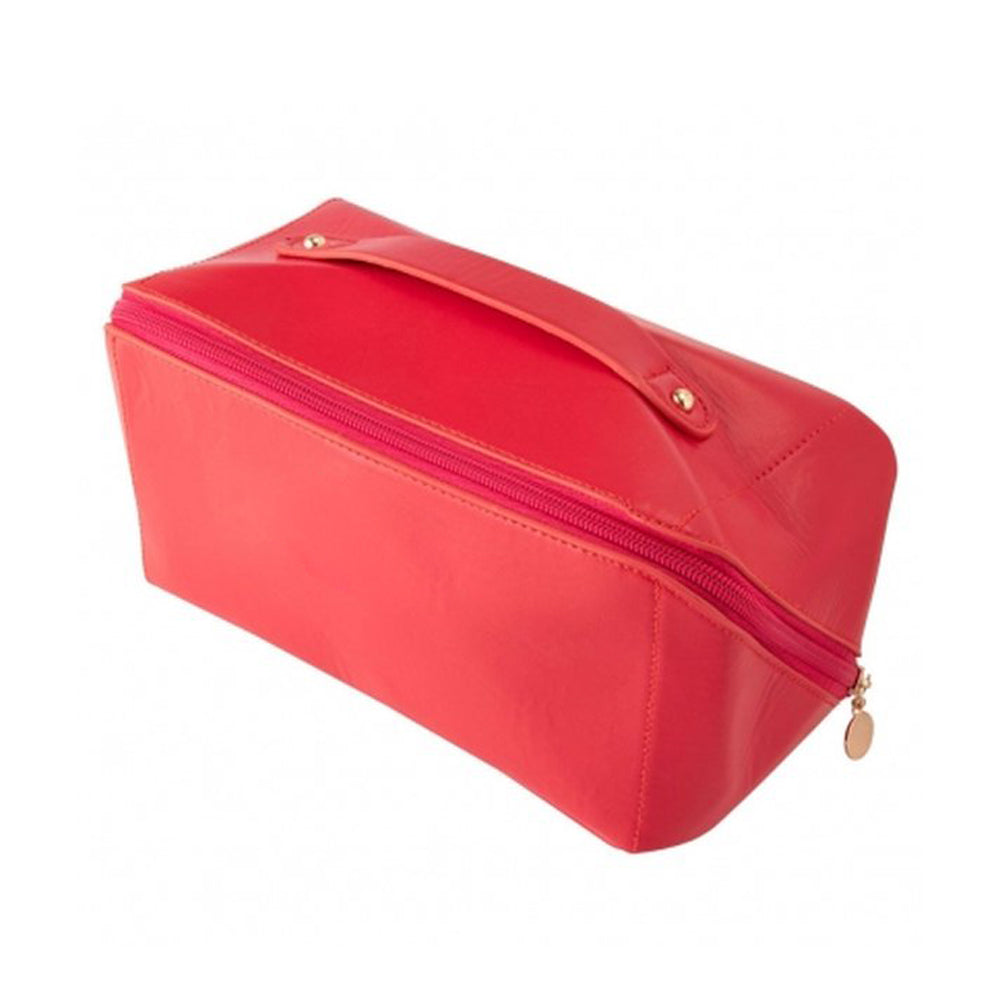 A multi - layer makeup bag with a high - end feel, thickened storage, a wash bag for travel, a lightweight pillow bag, portable for skin - care products when going out, and large - capacity for makeup.