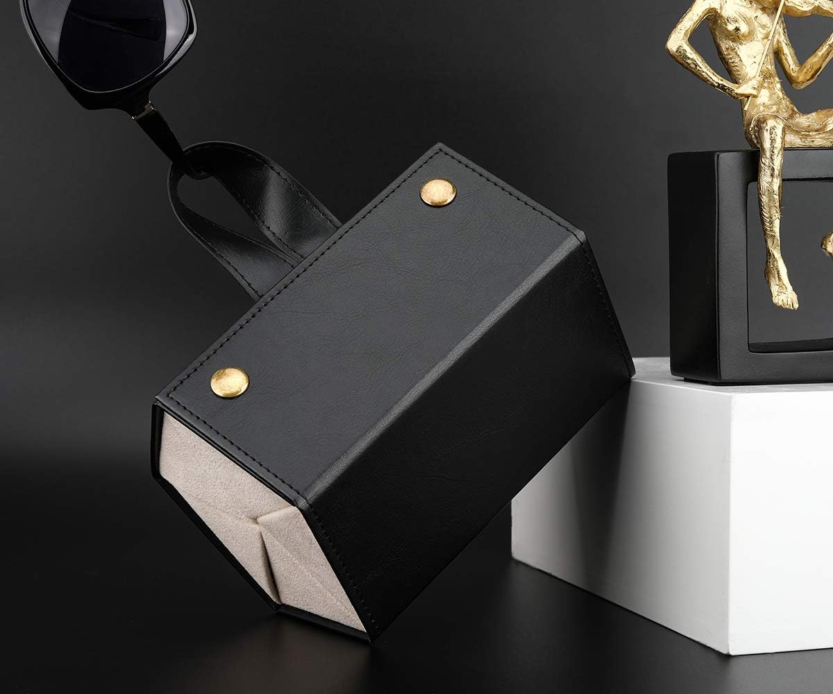 Wholesale Leather Multi - compartment Eyeglass Cases, Simple Sunglass Storage Boxes, Portable and Large - Capacity Multi - fold Eyeglass Cases