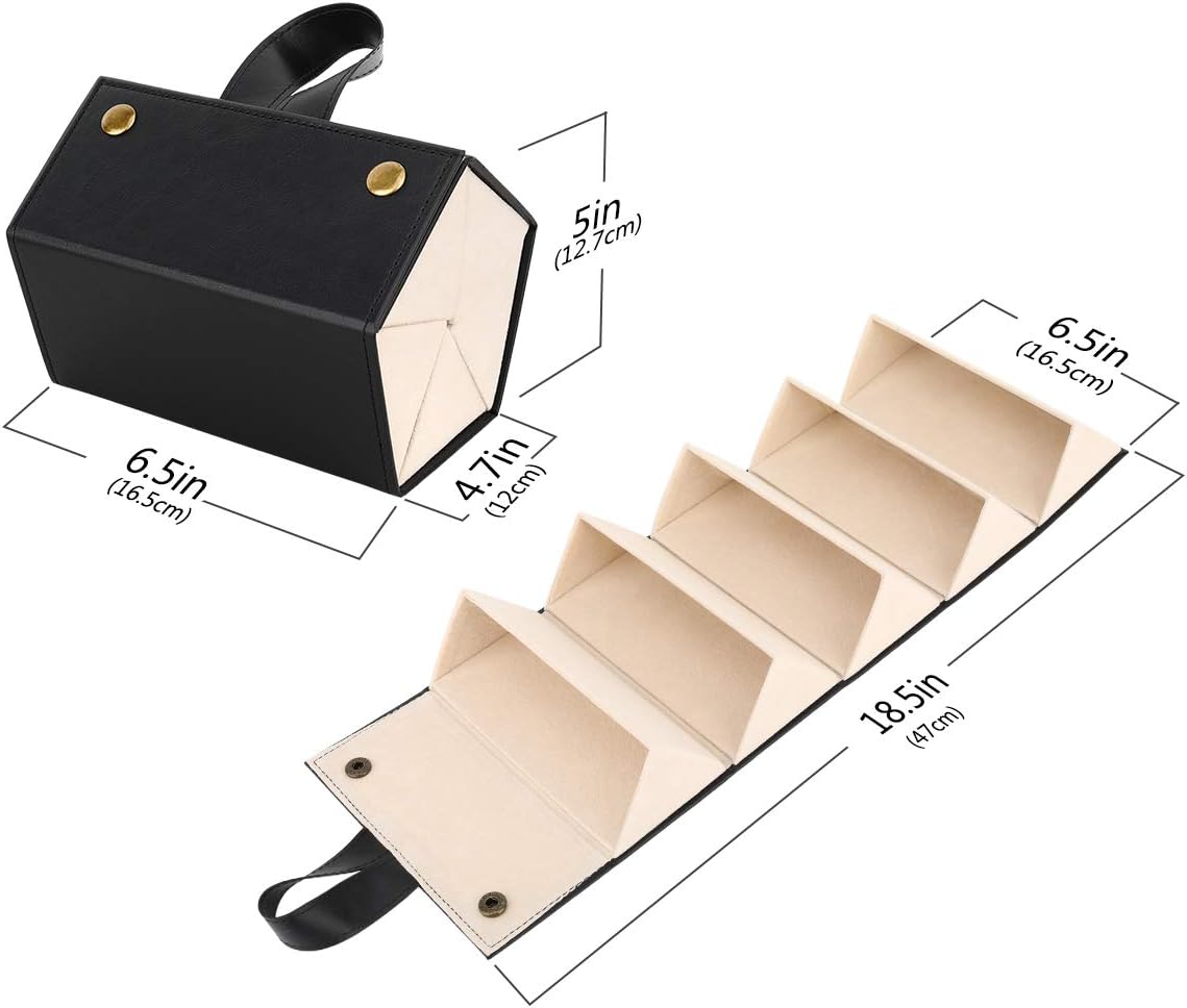 Wholesale Leather Multi - compartment Eyeglass Cases, Simple Sunglass Storage Boxes, Portable and Large - Capacity Multi - fold Eyeglass Cases