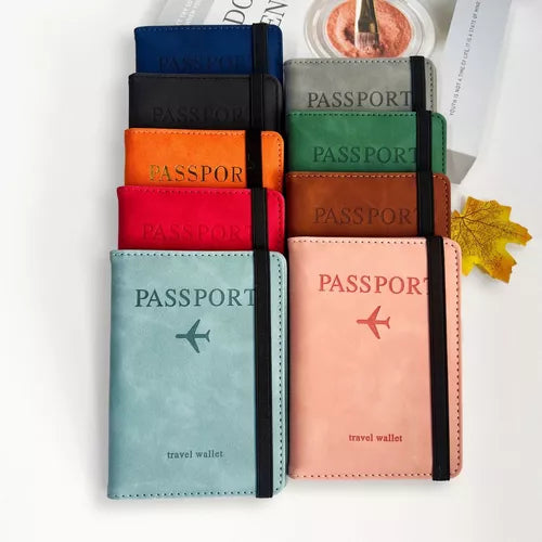 Spot RFID Passport Holder, Made of PU Leather, Multi - functional, with SIM Card Slot, Document Holder Cover, Passport Case for Wholesale