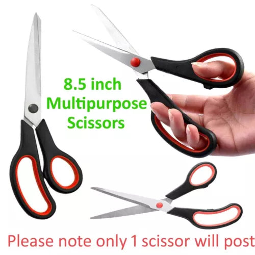 Stainless - steel office scissors, large - sized paper - cutting scissors, wholesale, household and kitchen scissors, metal, sharp and durable scissors