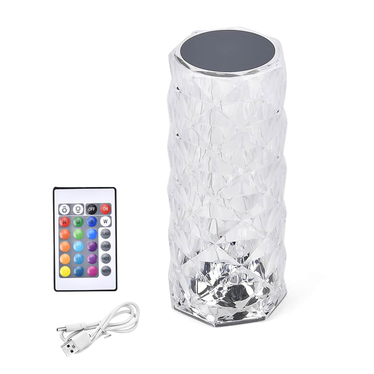 Multifunctional LED Table Lamp USB Charging Port 16-level Dimming Crystal Table Lamp Bedroom Diamond Table Lamp Charging Led Night Light