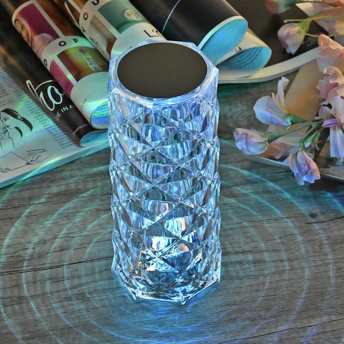 Multifunctional LED Table Lamp USB Charging Port 16-level Dimming Crystal Table Lamp Bedroom Diamond Table Lamp Charging Led Night Light