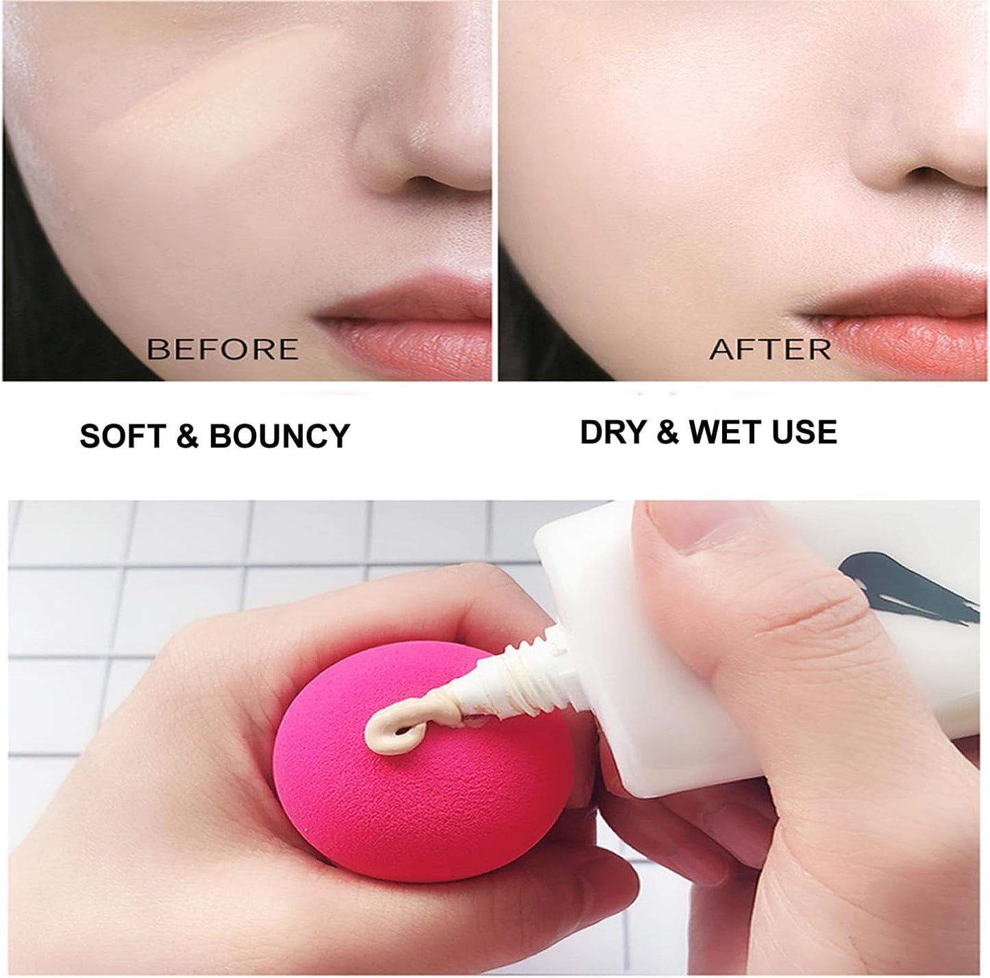 Makeup Blender Sponge Beauty Blender Makeup Sponges for Foundation Blending Liquid Creams Powders Multi-colored Beauty Blender Sponge