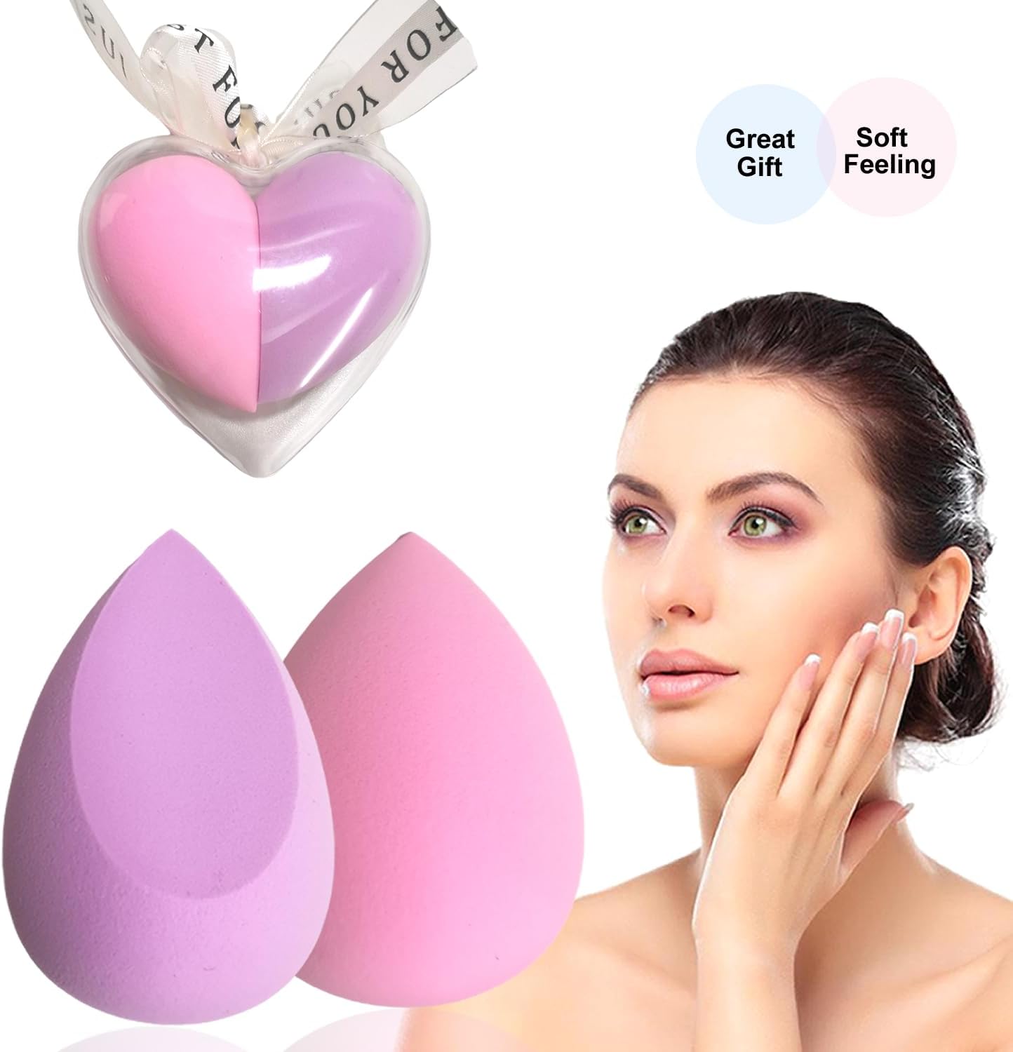 Makeup Blender Sponge Beauty Blender Makeup Sponges for Foundation Blending Liquid Creams Powders Multi-colored Beauty Blender Sponge