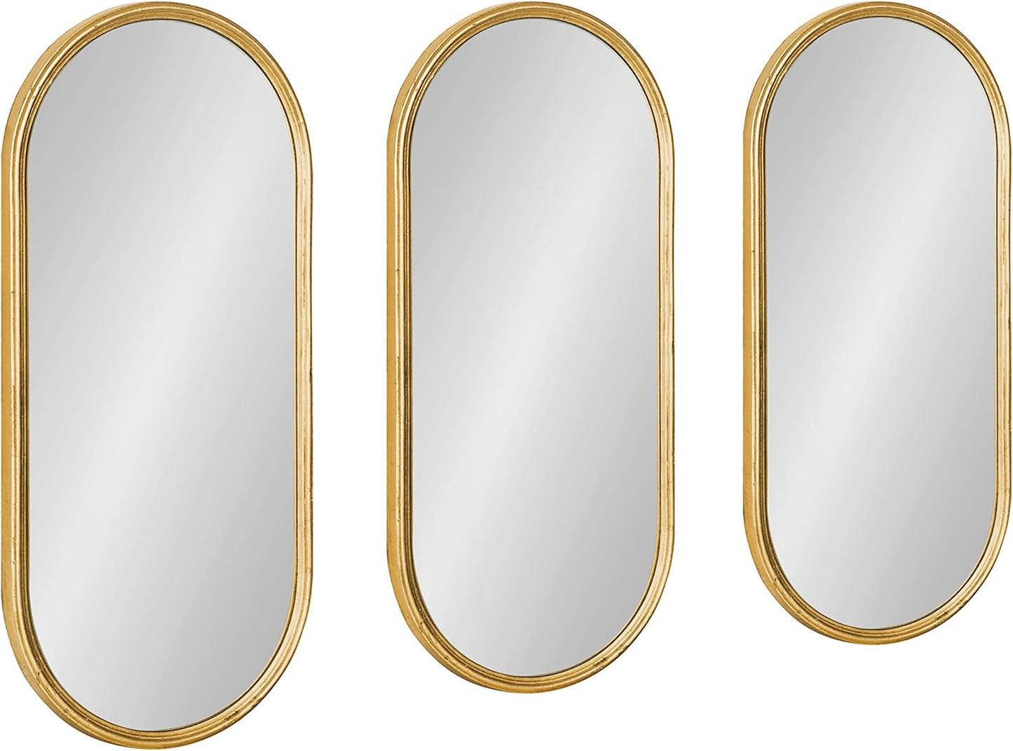 Stylish Oval Mirror Tray with Golden Frame - The Perfect Combination of Home Decoration and Practical Function