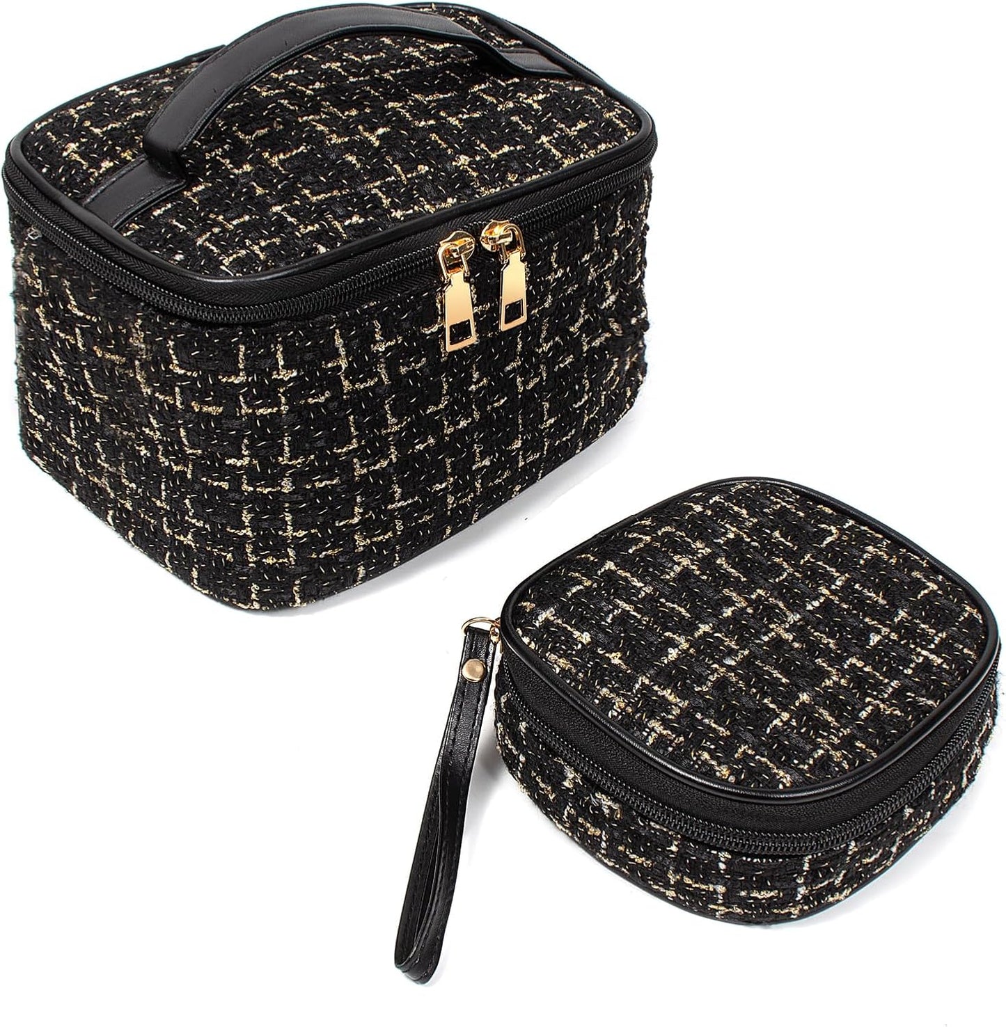 Large Capacity Travel Makeup Bag with Handle for Women, Makeup Organizer, Portable Wash Bag Cosmetic Storage Bag