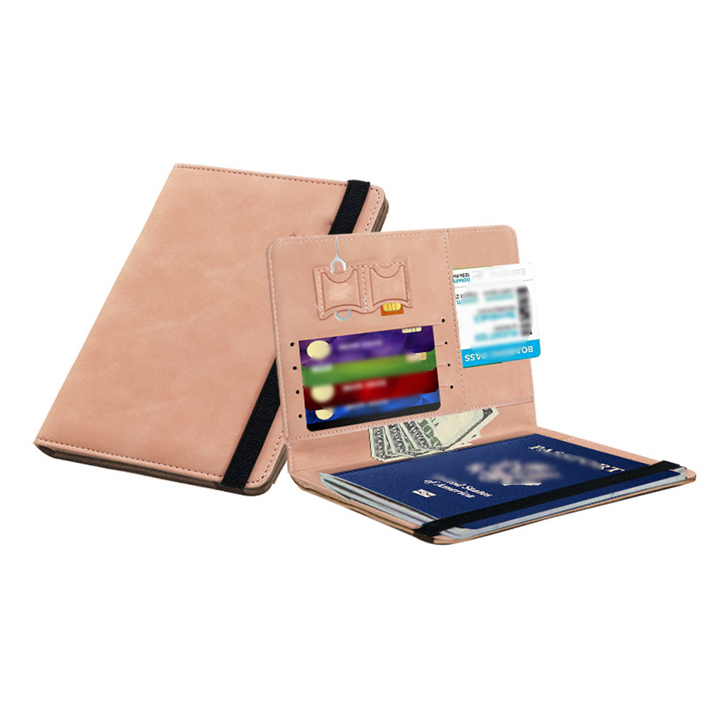 Spot RFID Passport Holder, Made of PU Leather, Multi - functional, with SIM Card Slot, Document Holder Cover, Passport Case for Wholesale