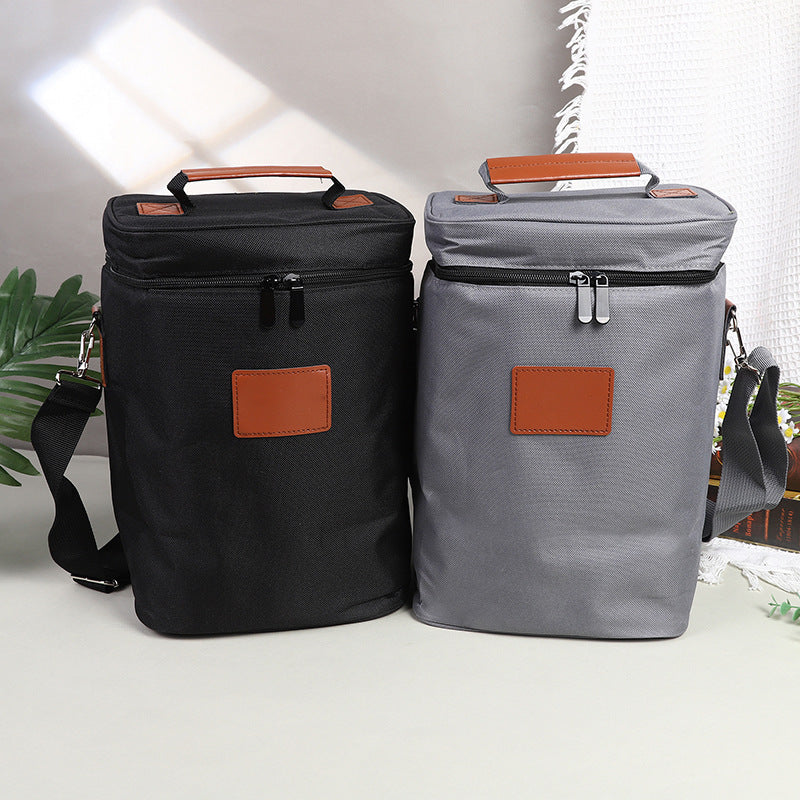 Lunch bag, red wine thermal bag, four - bottle wine cooler bag, outdoor picnic bag, picnic bag.
