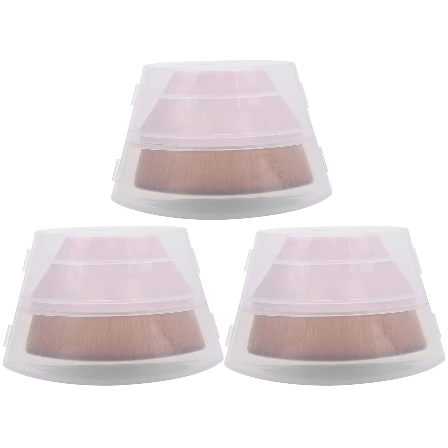 Hexagon Foundation Makeup Brush, High Density Flat Top Foundation Brush with Protective Case for Blending Liquid, Cream or Flawless Powder Cosmetics