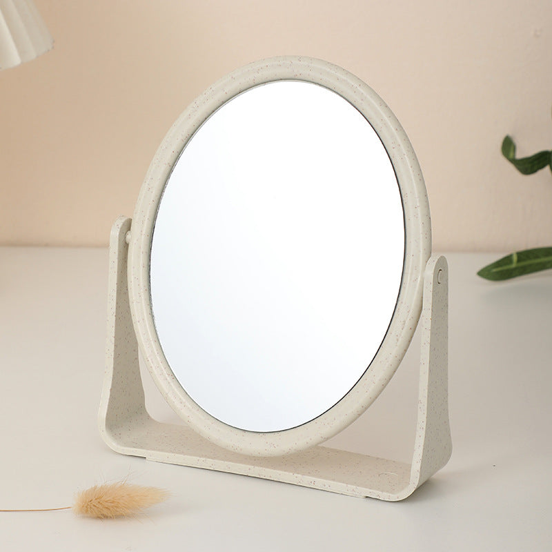 Wholesale double - sided table mirrors. Table - mounted and rotatable. Circular mirror surface. Portable dressing table mirrors, princess - style