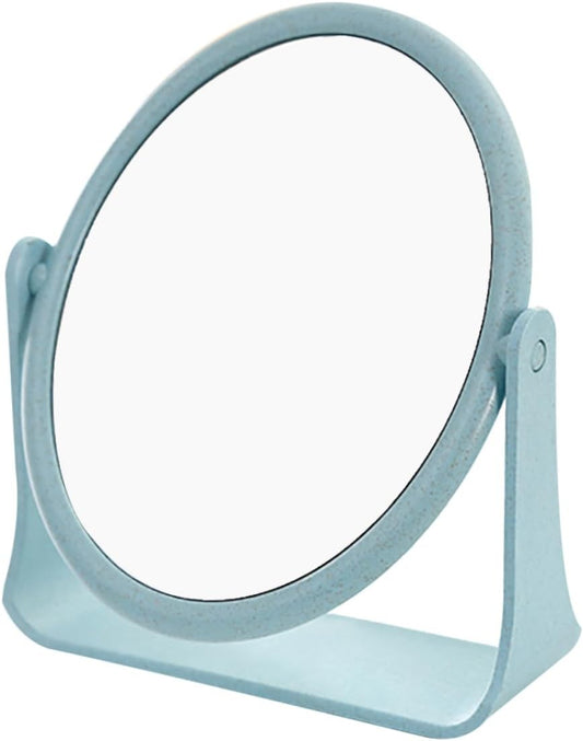 Wholesale double - sided table mirrors. Table - mounted and rotatable. Circular mirror surface. Portable dressing table mirrors, princess - style