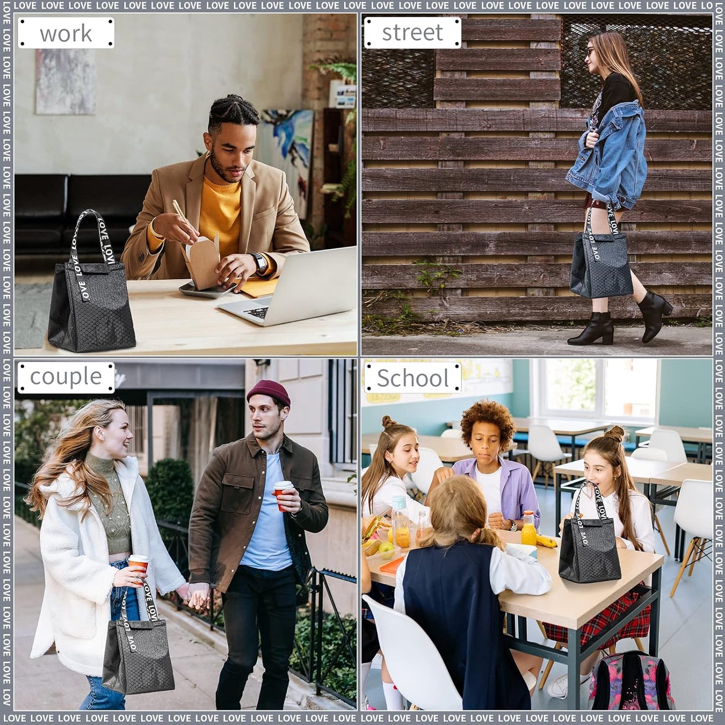 Amazon's best - selling insulated bags, hand - held lunch bags, work lunch bags, ice packs, insulated bags, lunch box bags for wholesale