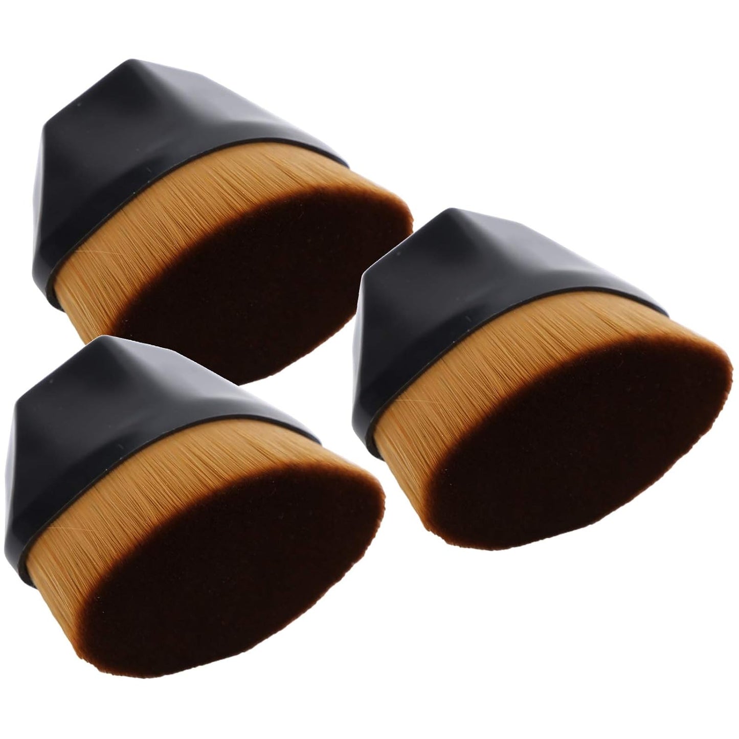 Hexagon Foundation Makeup Brush, High Density Flat Top Foundation Brush with Protective Case for Blending Liquid, Cream or Flawless Powder Cosmetics